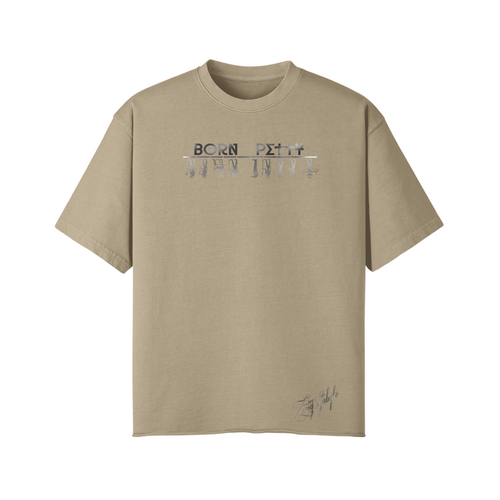 Zimg_igabyte 'Born Petty' Unisex Vintage-style Oversized T-shirt